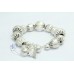 Handmade 925 Sterling silver bead charms charms bracelet 8.5 inch